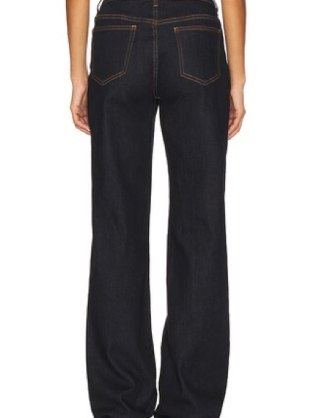 Lioness Cocoon Dark Blue Wide-Leg Jeans with Contrast Stitching - Picture 3 of 6